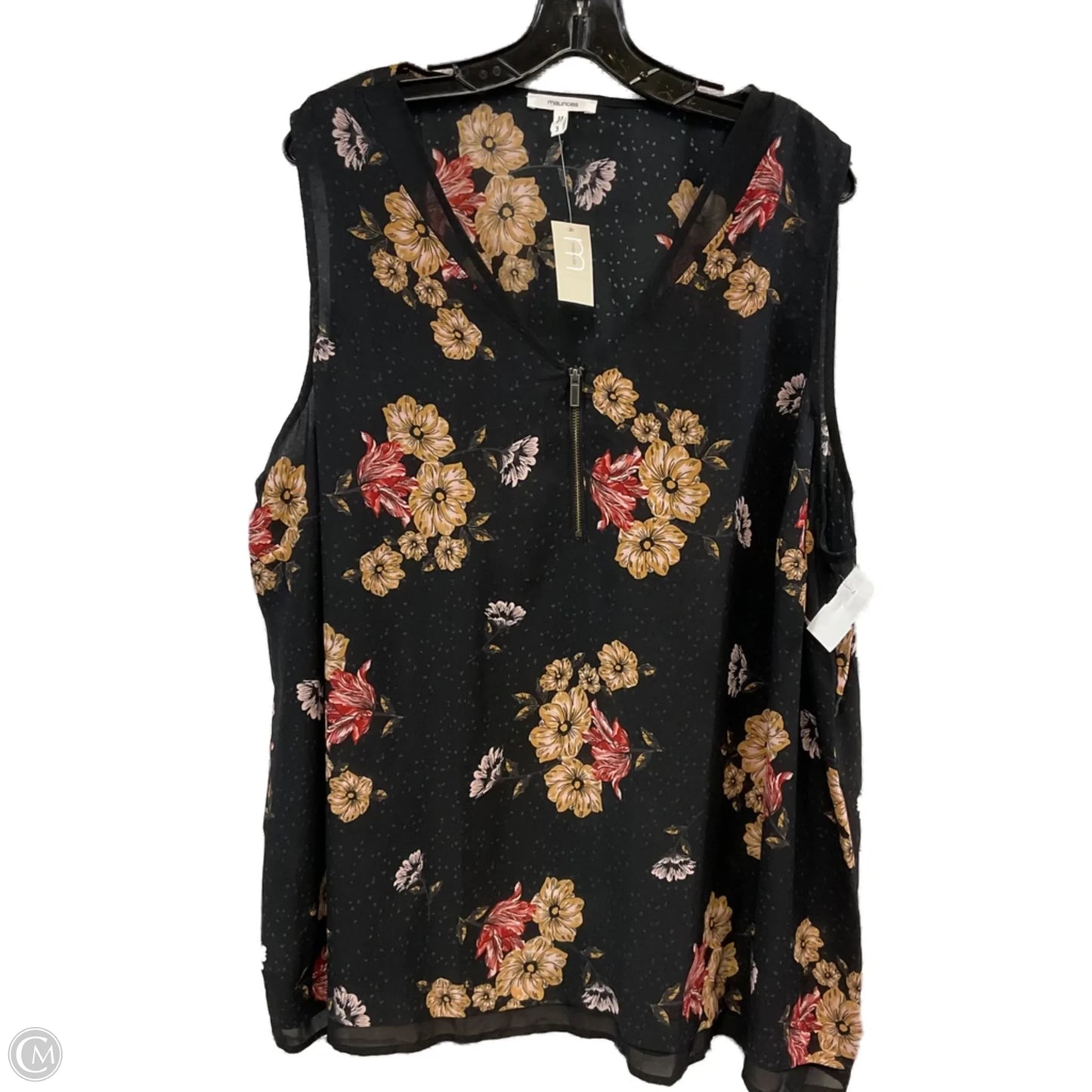 Top Sleeveless By Maurices In Black, Size: 3x