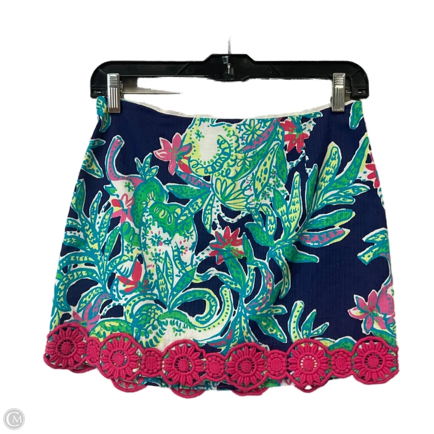 Skirt Mini & Short By Lilly Pulitzer In Blue & Pink, Size: 0