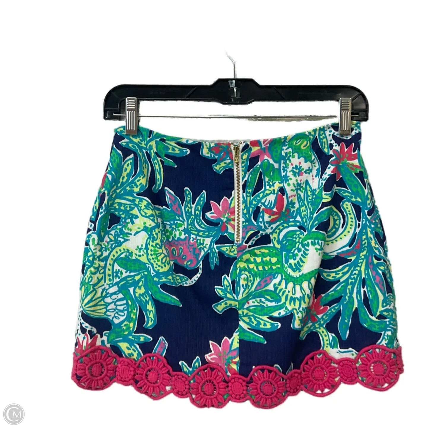 Skirt Mini & Short By Lilly Pulitzer In Blue & Pink, Size: 0