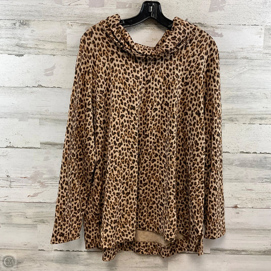 Top Long Sleeve By J. Jill In Brown, Size: 2x