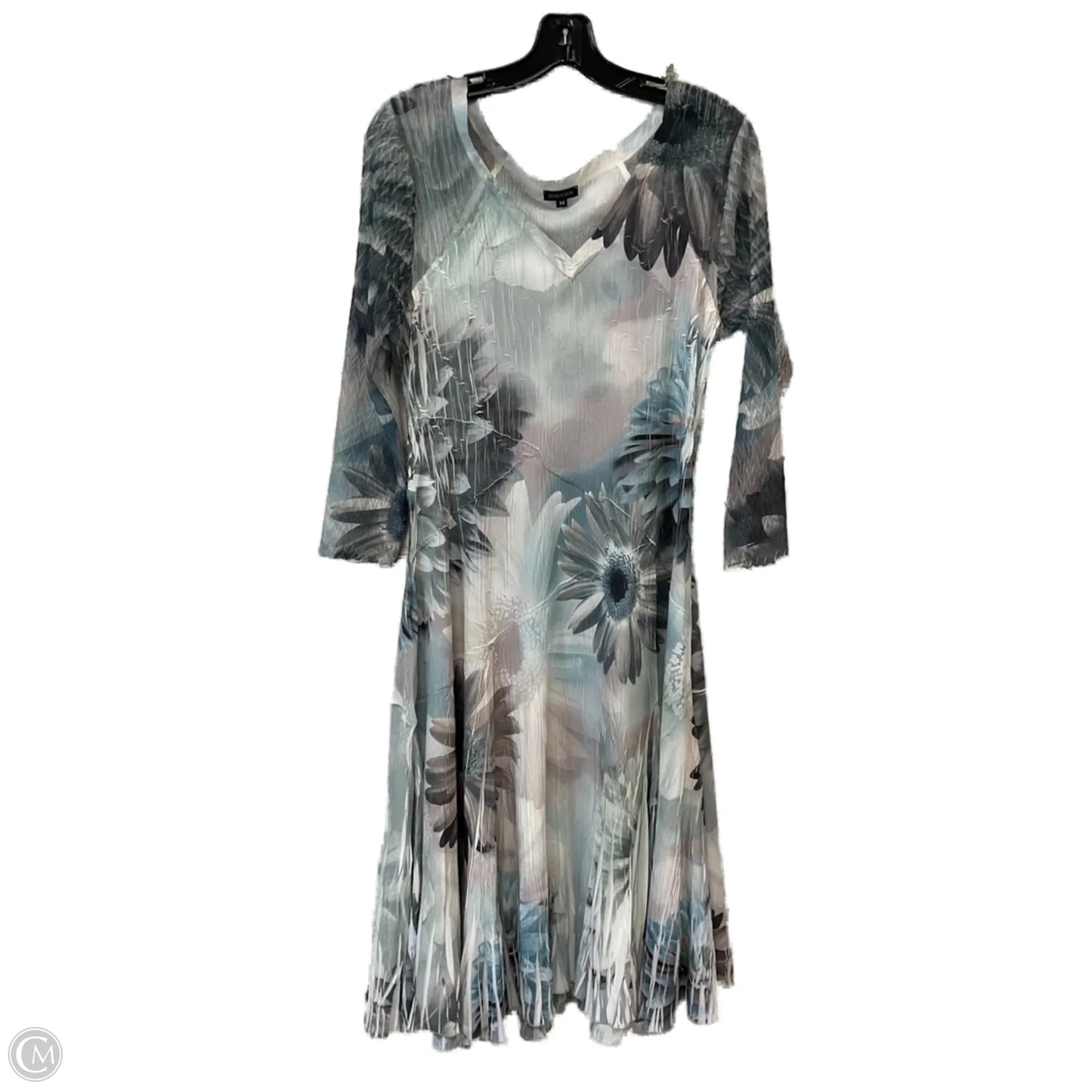 Dress Casual Midi By Komarov In Grey, Size: M