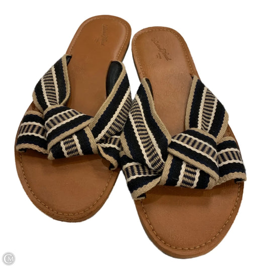 Sandals Flats By Universal Thread In Blue & Brown, Size: 8.5