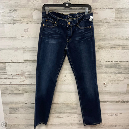 Jeans Straight By 7 For All Mankind In Blue Denim, Size: 10