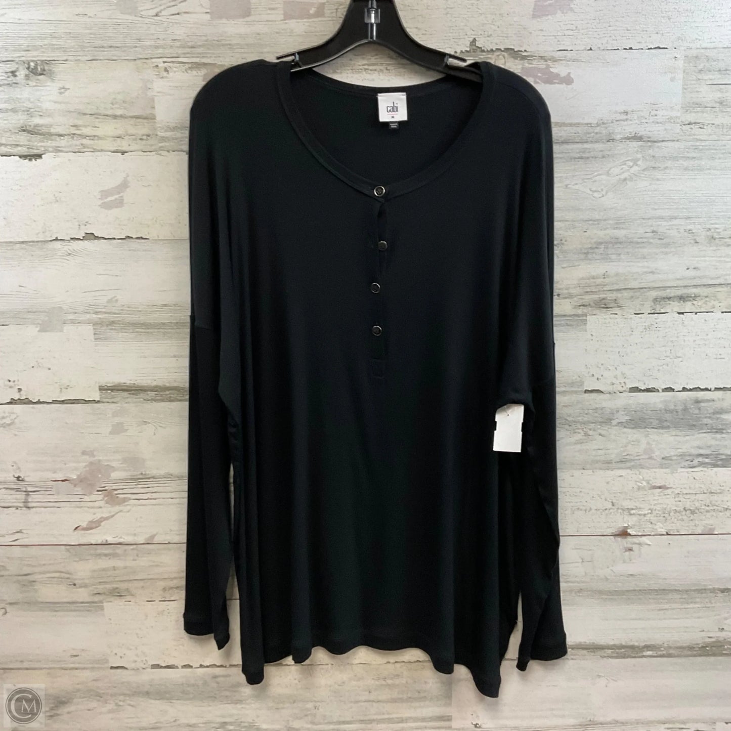 Top Long Sleeve By Cabi In Black, Size: M
