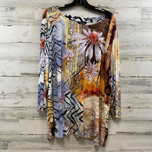 Top 3/4 Sleeve By Ali Miles In Brown, Size: 2x