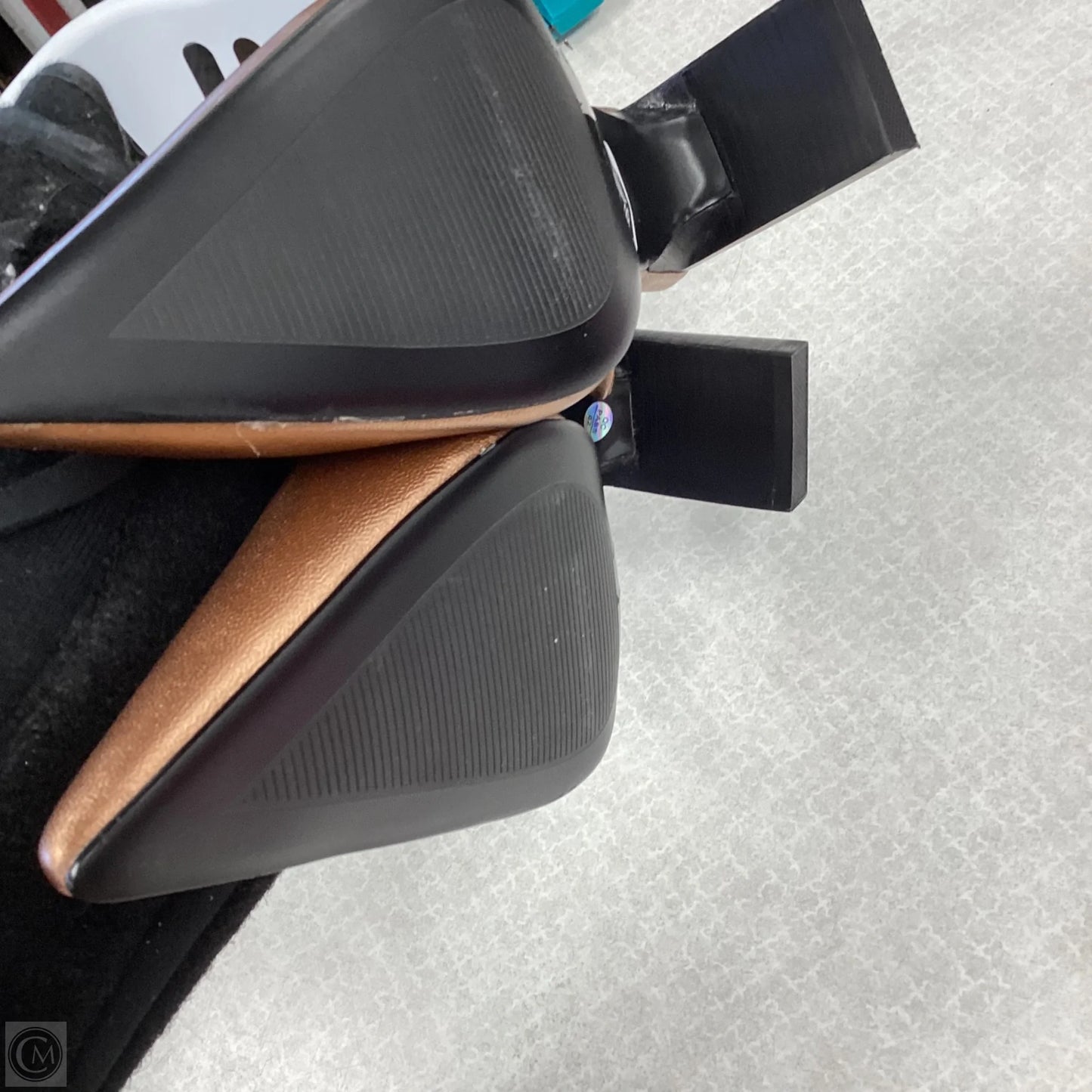Shoes Heels Block By Anthropologie In Bronze, Size: 8.5
