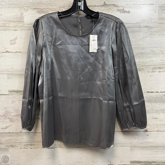 Blouse 3/4 Sleeve By Banana Republic In Silver, Size: S