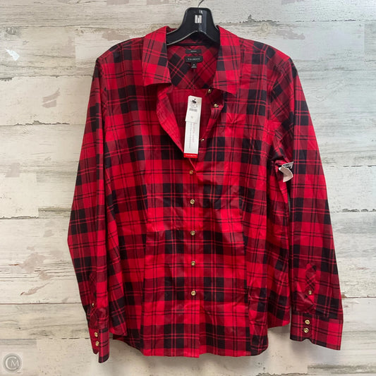 Blouse Long Sleeve By Talbots In Red, Size: L