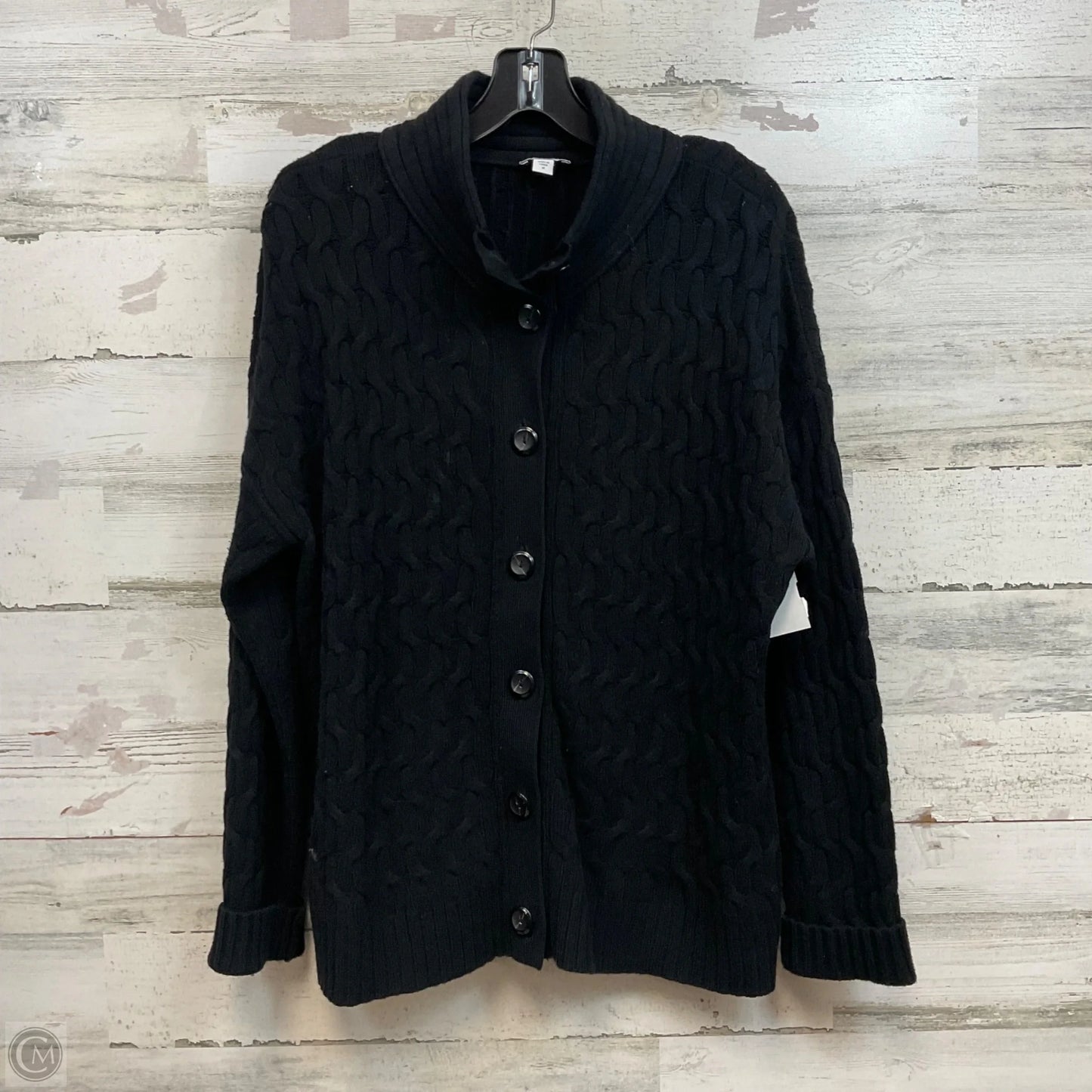 Sweater Cardigan By J. Jill In Black, Size: M
