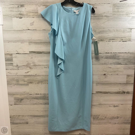 Dress Casual Midi By London Times In Blue, Size: L