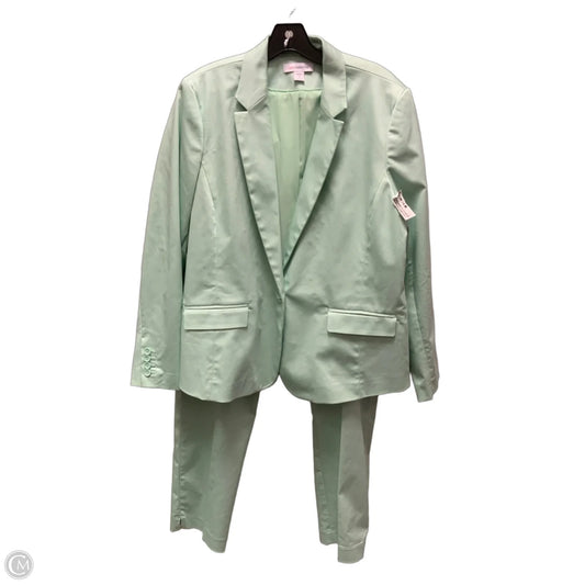 Pants Suit 2pc By Liz Claiborne In Green, Size: 16