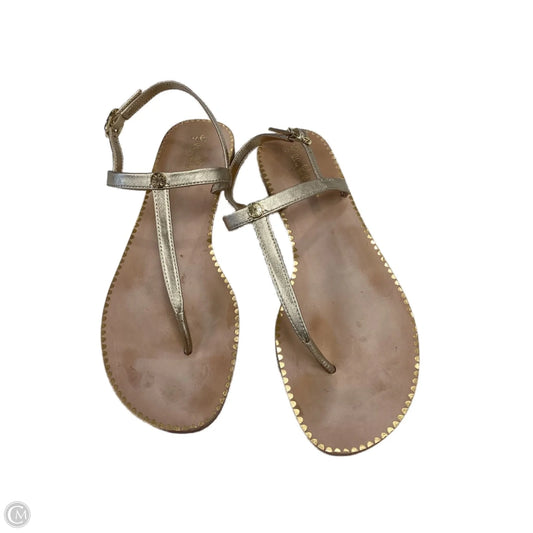 Sandals Flats By Lilly Pulitzer In Gold, Size: 9.5