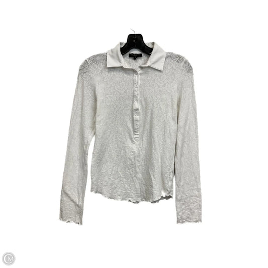 Top Long Sleeve By Rag And Bone In White, Size: S