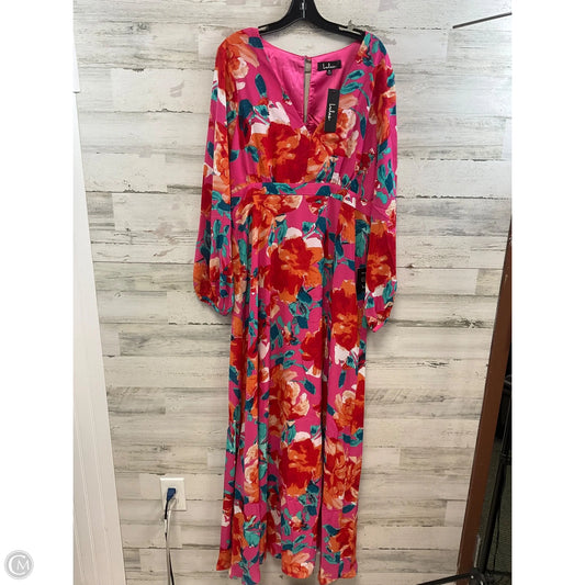 Dress Party Long By Lulus In Pink, Size: Xl