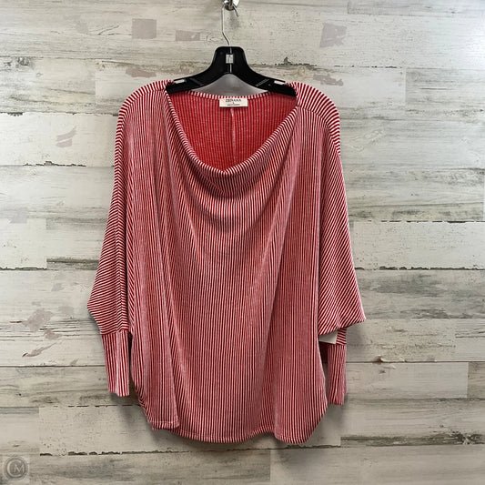 Top Long Sleeve By Zenana Outfitters In Red, Size: L