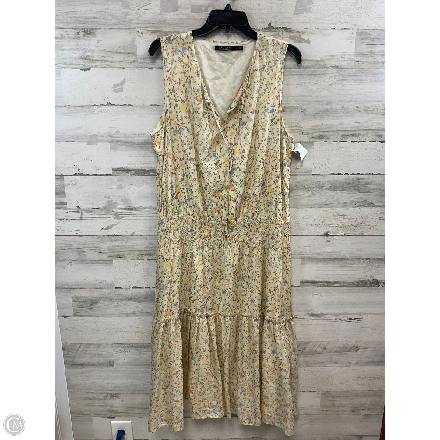 Dress Casual Maxi By Lauren By Ralph Lauren In Yellow, Size: Xl