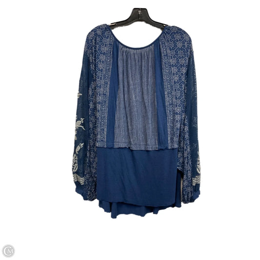 Top Long Sleeve By Free People In Blue, Size: S