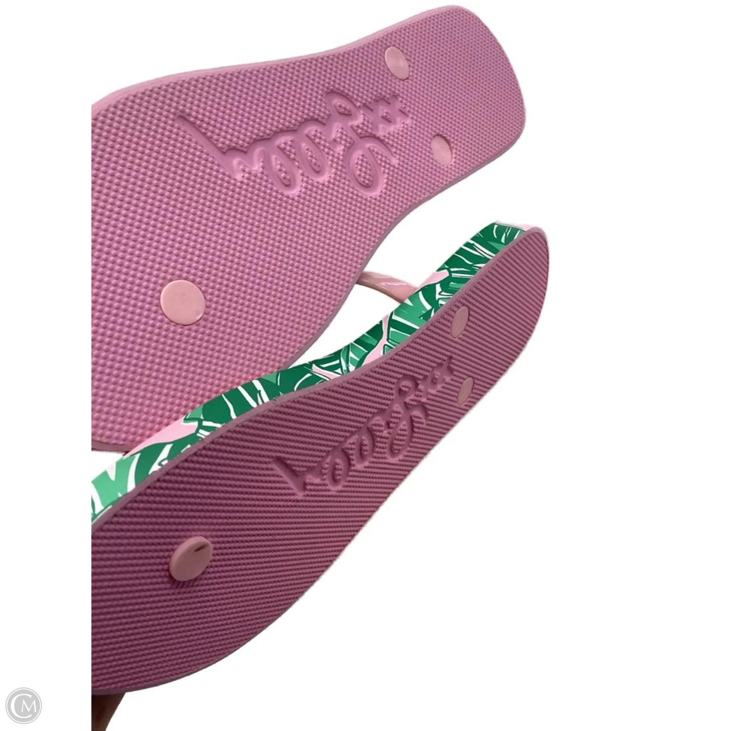 Sandals Flip Flops By Lilly Pulitzer In Green & Pink, Size: 9
