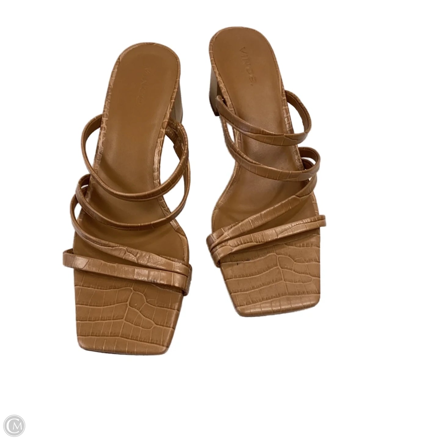 Sandals Heels Block By Vince In Brown, Size: 7.5