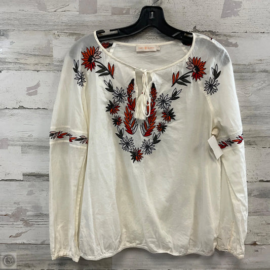 Blouse Designer By Tory Burch In Tan, Size: S