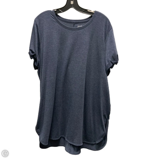 Athletic Top Short Sleeve By Tek Gear In Blue, Size: 1x