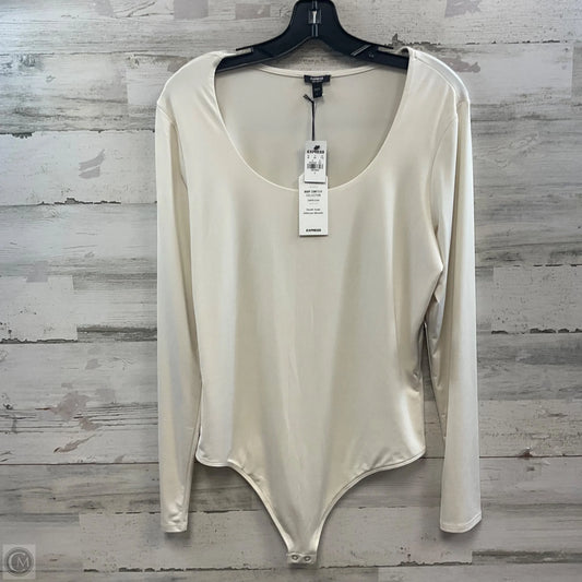 Bodysuit By Express In Cream, Size: L