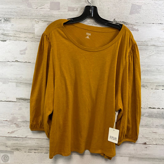 Top 3/4 Sleeve By Ana In Orange, Size: 2x