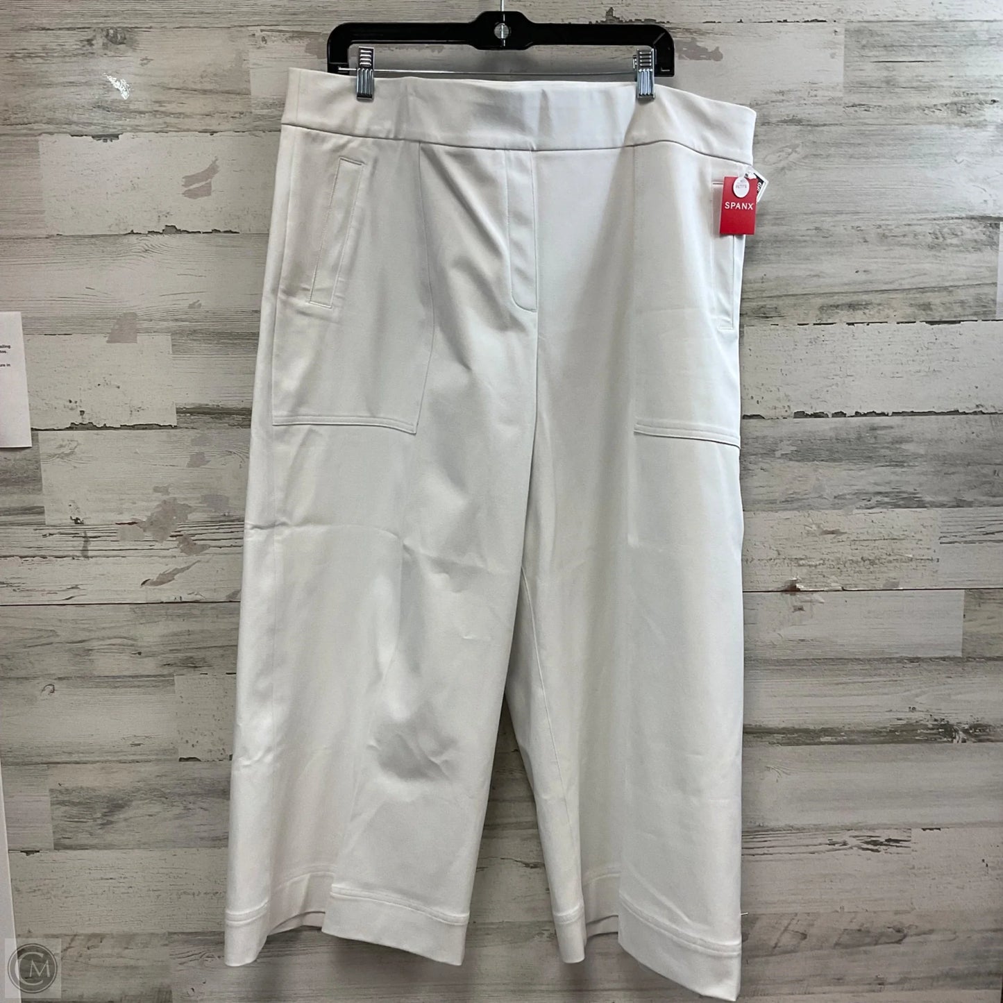 Pants Cropped By Spanx In White Denim, Size: 3x