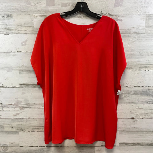 Blouse Sleeveless By Lands End In Red, Size: 2x