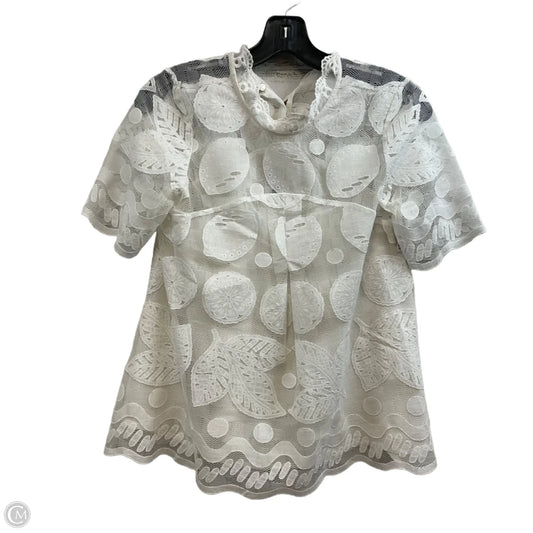 Blouse Short Sleeve By Hd In Paris In White, Size: Xxs