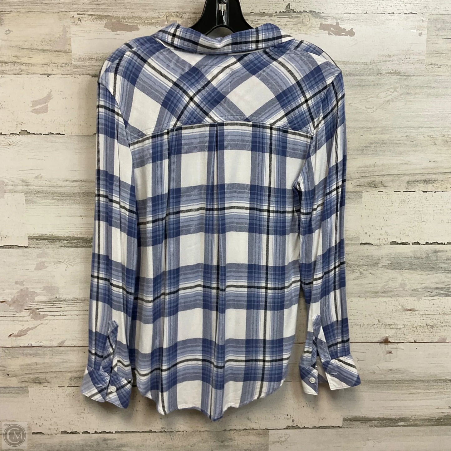 Blouse Long Sleeve By Rails In Blue, Size: Xs