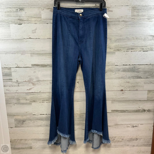 Jeans Flared By VIBRANT In Blue Denim, Size: 12