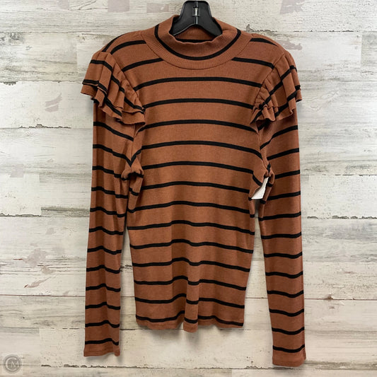 Top Long Sleeve By T.la In Brown, Size: Xl