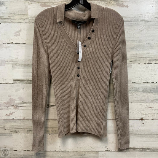 Top Long Sleeve By White House Black Market In Brown, Size: L