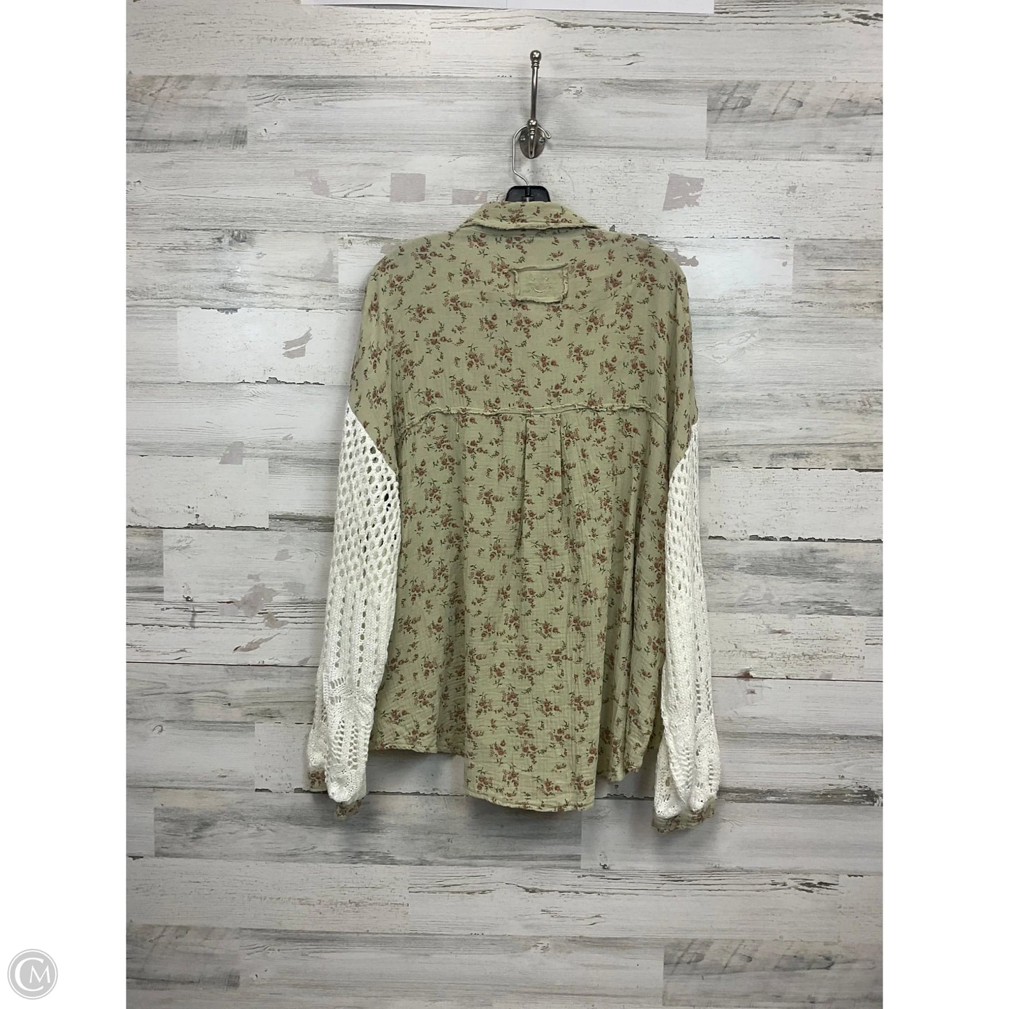 Blouse Long Sleeve By Pol In Green, Size: M