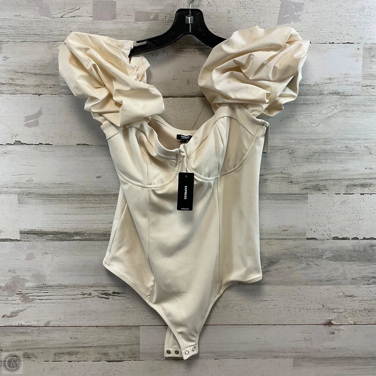 Bodysuit By Express In Cream, Size: M