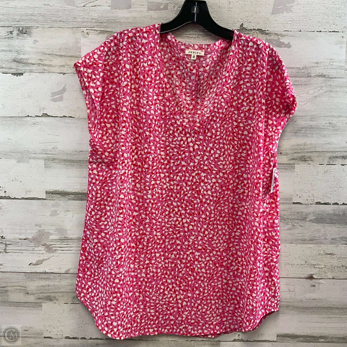 Blouse Sleeveless By Jodifl In Pink & Red, Size: L