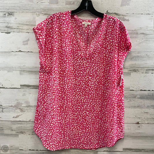 Blouse Sleeveless By Jodifl In Pink & Red, Size: L