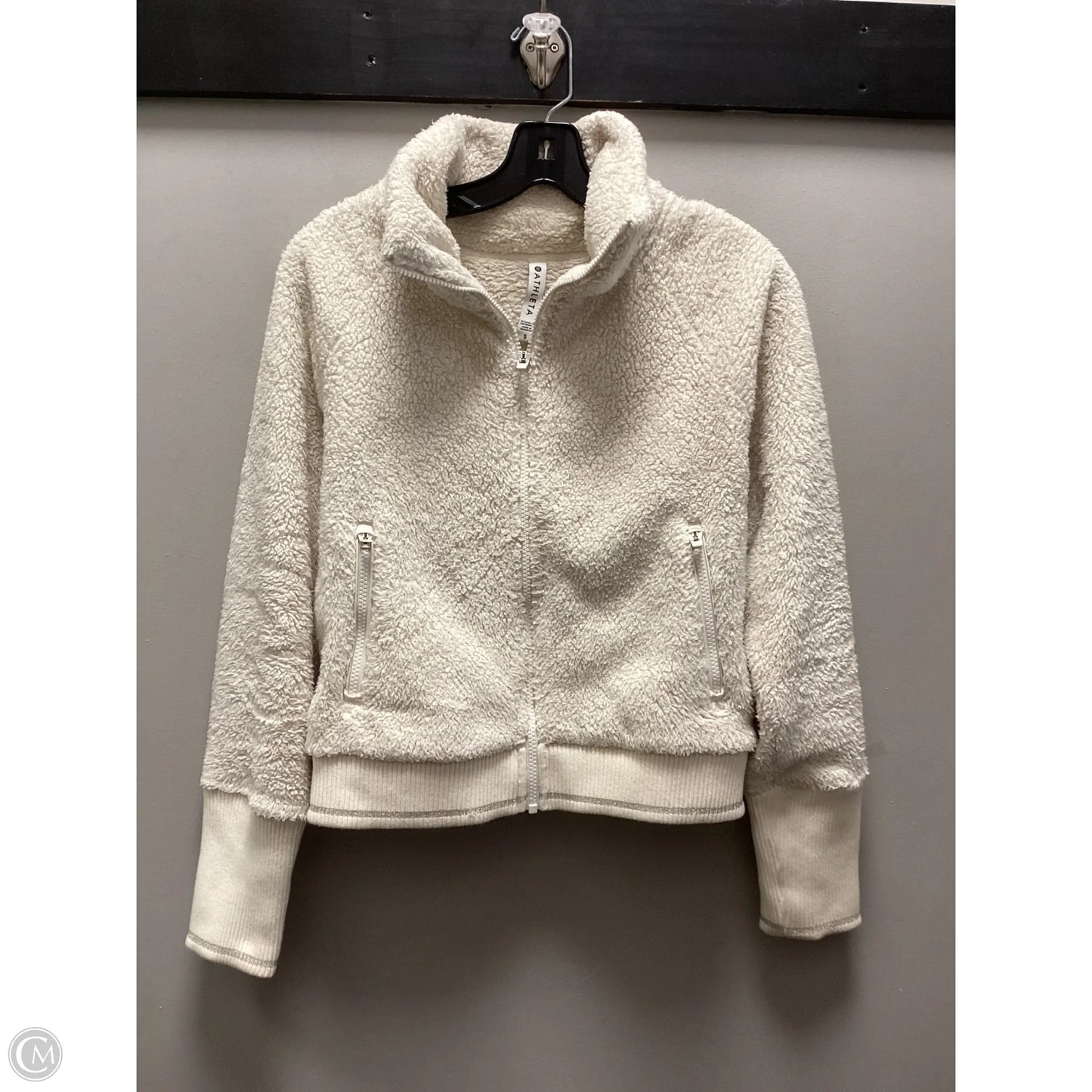 Athletic Jacket By Athleta In Cream, Size: S