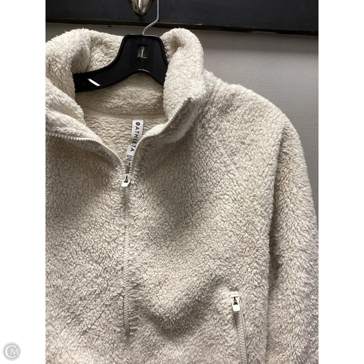 Athletic Jacket By Athleta In Cream, Size: S