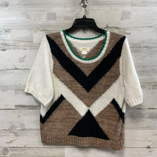 Sweater Short Sleeve By Maeve In Brown, Size: Xl