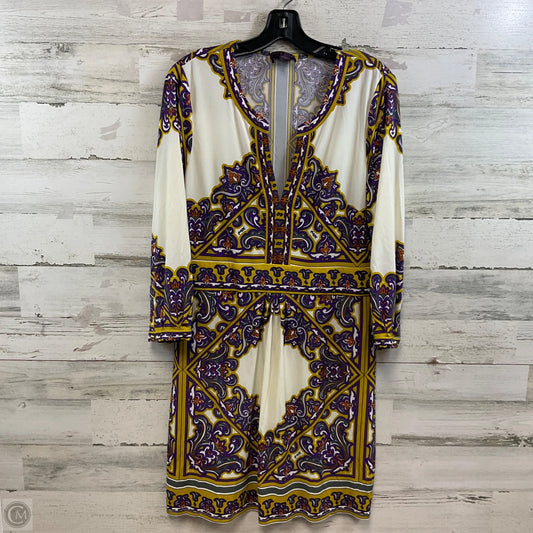 Dress Casual Short By Hale Bob In Purple & Yellow, Size: L