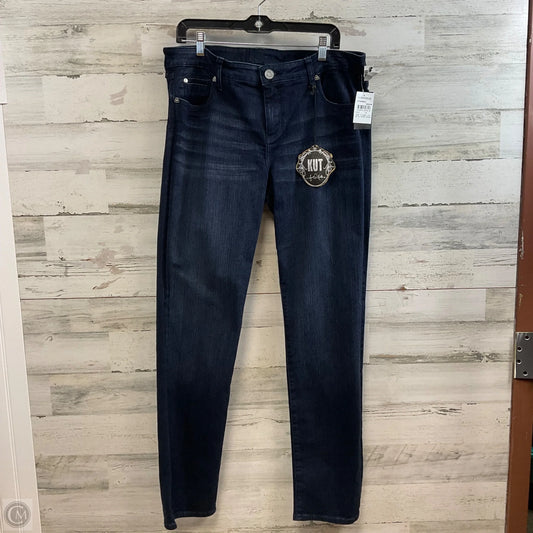 Jeans Straight By Kut In Blue Denim, Size: 14
