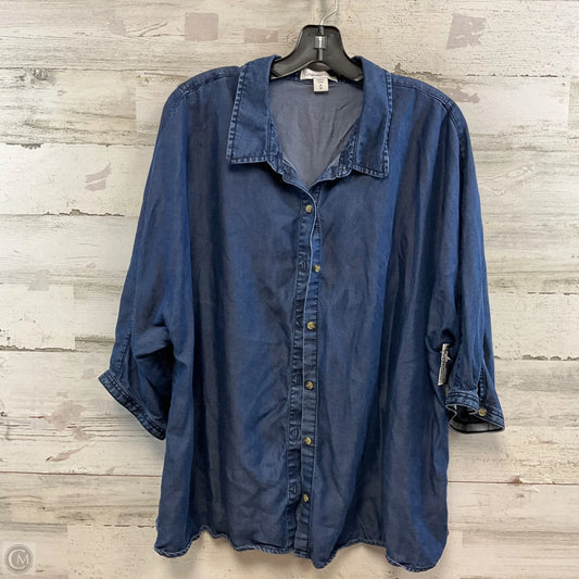 Top 3/4 Sleeve By Coldwater Creek In Blue, Size: 1x