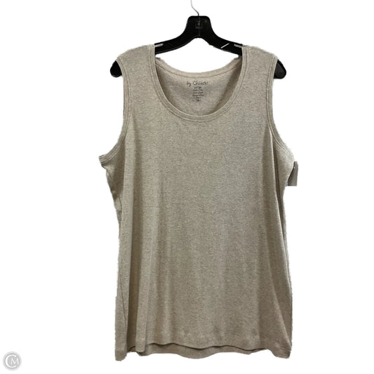 Top Sleeveless By Chicos In Brown, Size: Xl