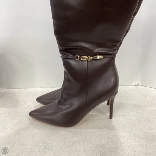 Boots Ankle Heels By Shoedazzle In Brown, Size: 10