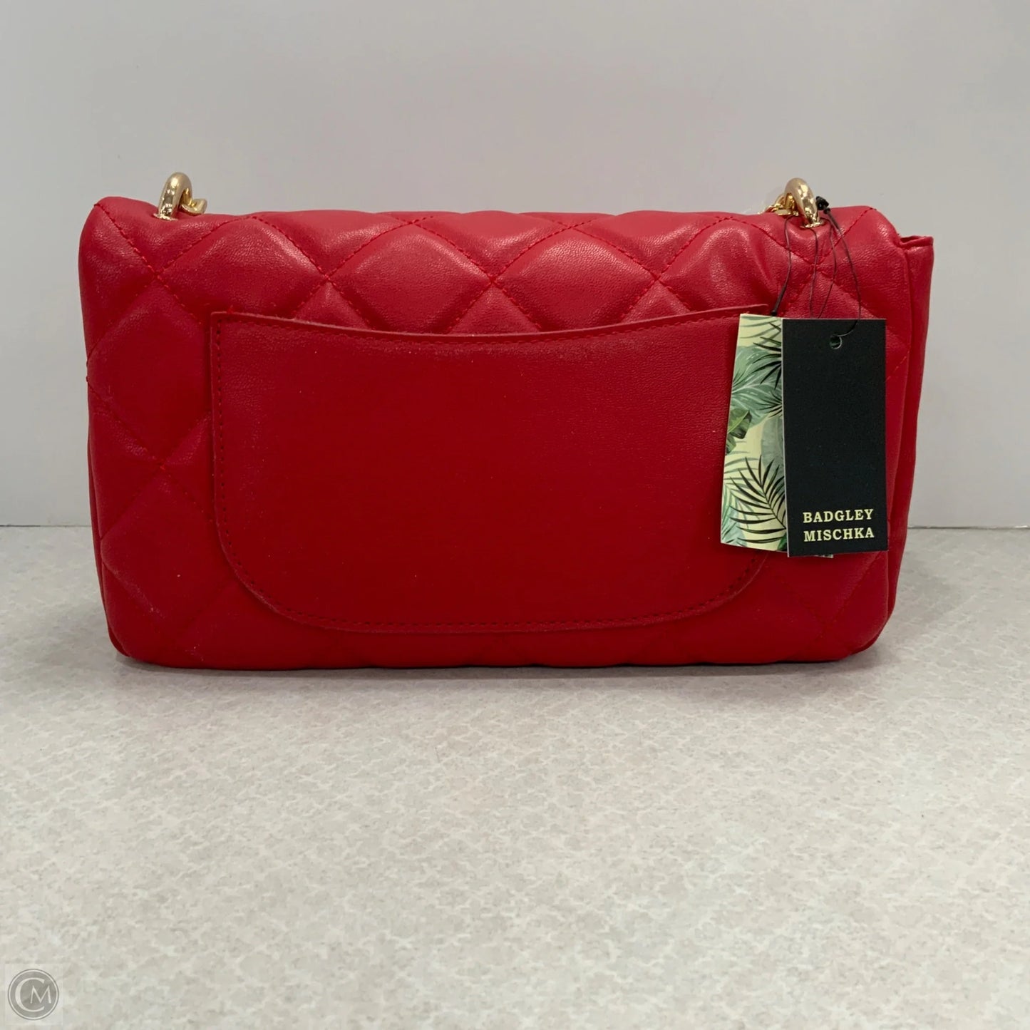 Handbag Leather By Badgley Mischka, Size: Small