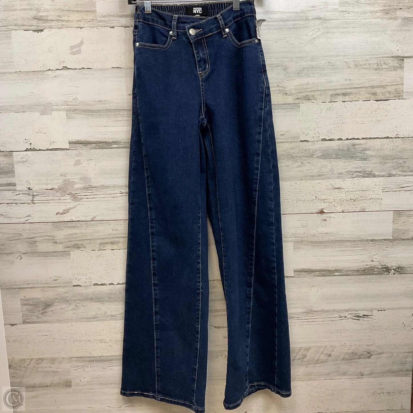 Jeans Wide Leg By Madden Nyc In Blue Denim, Size: Xxs