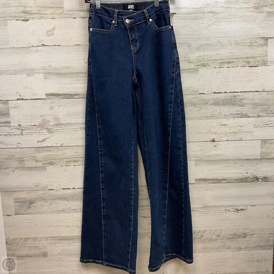 Jeans Wide Leg By Madden Nyc In Blue Denim, Size: Xxs