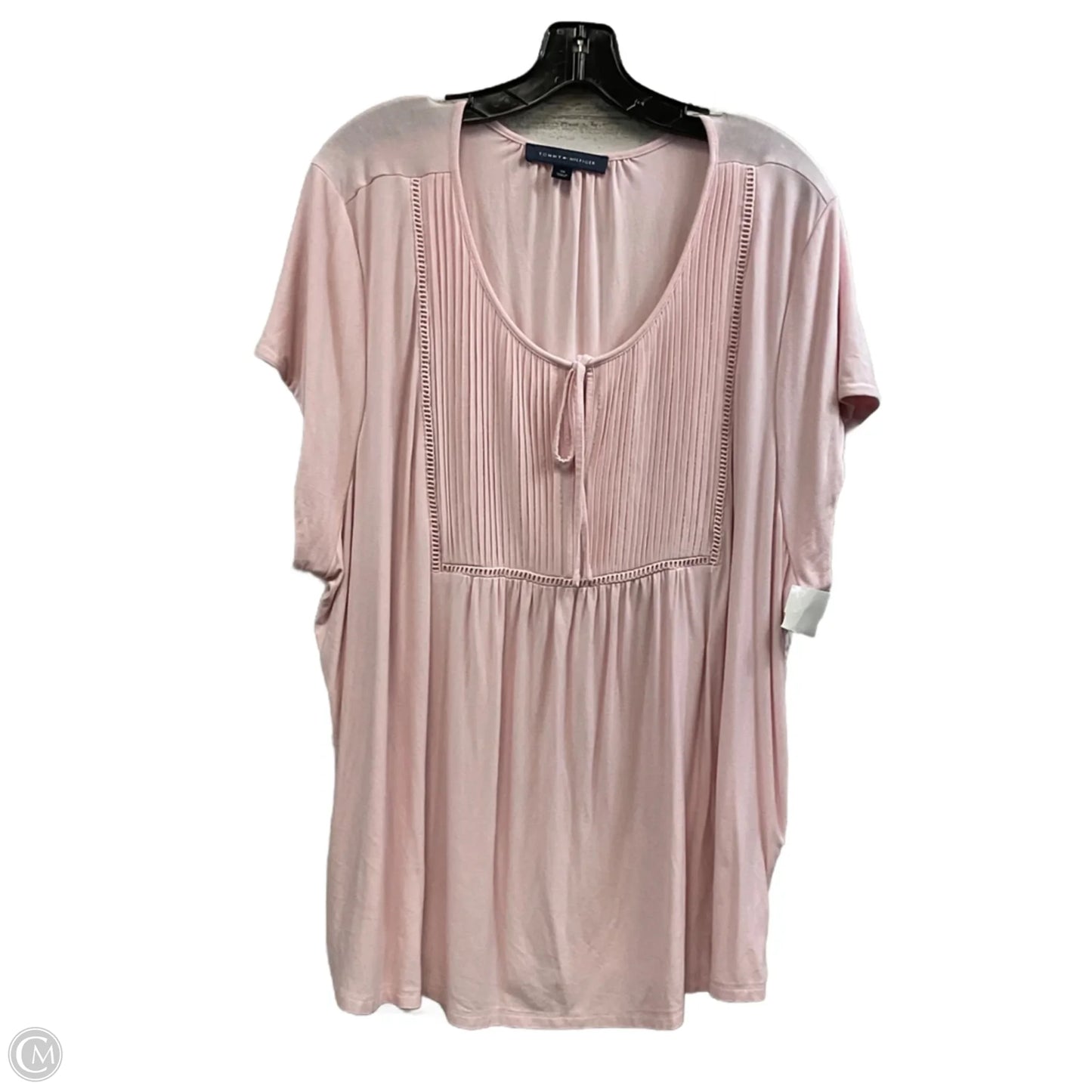 Top Short Sleeve By Tommy Hilfiger In Pink, Size: 3x